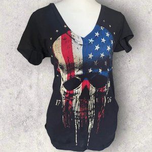 Wornstar Americoma Women's V Neck Tee